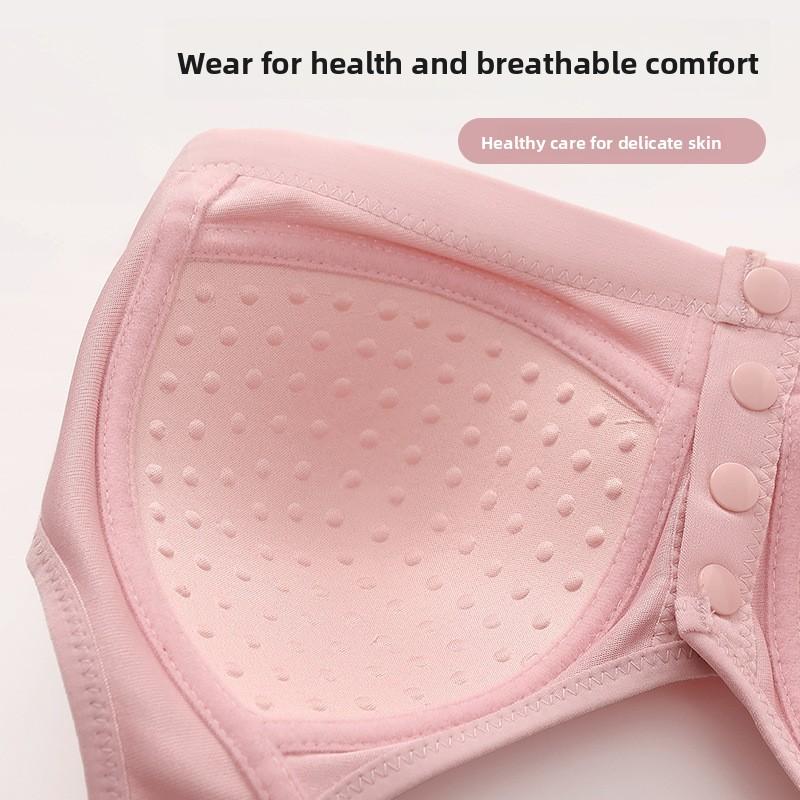 Θηλαστικός Σουτιέν Μεγάλου Μεγέθους με Κούμπωμα Μπροστά και Σχέδιο V Λαιμού Αναπνέον, Με Πλευρική Υποστήριξη, Χωρίς Μπανέλες Κατάλληλο για Μητέρες Μέσης Ηλικίας