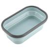 Blue/Pink/Green Foldable Lunch Box Silicone Fruit Storage Box  For Outdoor Travel