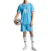 adidas Originals Logo Slim Fit Short Sleeve Soccer Shirt Men Tops Blue JN8479
