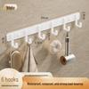 Space-Saving Aluminum Bathroom Towel Rack with Hooks for Wall or Door Mounting