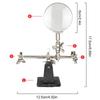 5X Helping Hand Magnifying Glass Stand Adjustable Soldering Magnifying Glass Third Hand Solder Aid Electric Circuit Board Repair