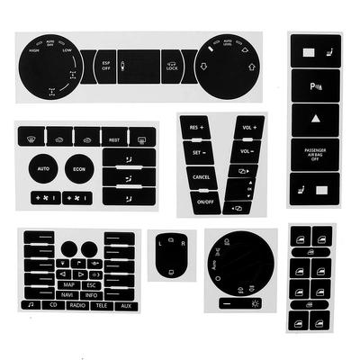 Σετ Αυτοκόλλητων Επισκευής Κουμπιών Πολυμέσων Αυτοκινήτου 8 Τεμαχίων για 2005-2010 Volkswagen Jetta Passat Touareg Αυτοκόλλητα Επισκευής Αξεσουάρ Αυτοκινήτων