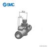 SMC AS Series Speed Control Valve with Quick Connector