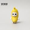 Cute Desktop Ornament 3D Printed Banana Cat Figurine, Collectible Statue, Creative Delicate Texture Figurine Shape Animal Sculpture Decorations