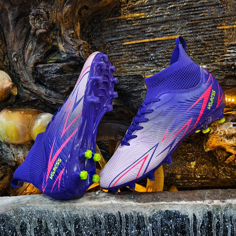 Unisex Fußballschuhe sind Schnürschuhe mit hochelastischen Socken, Trainingsschuhe für Kunstrasen und Outdoor-Sporttraining