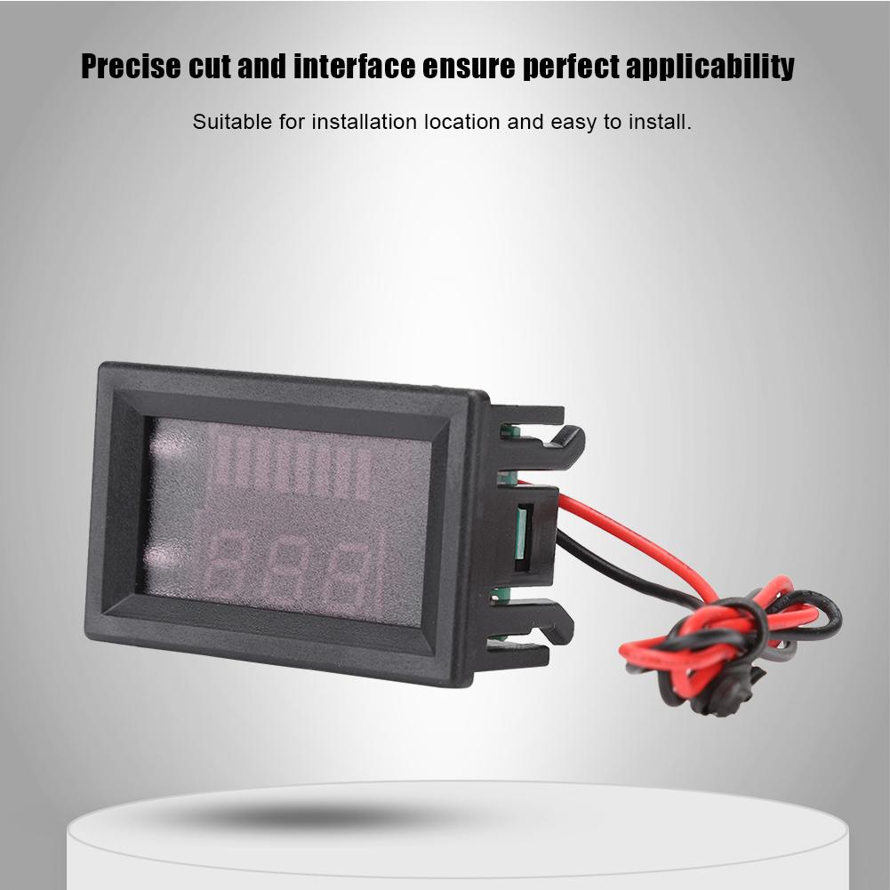 DC Digital Electric Equipment Voltage Meter Display Lithium Battery Voltmeter 12V 60V (Blue)