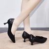 Black Pointed High Heels Women's Shoes Spring New Simple Temperament Thin Heel Work Shoes Sheepskin Shallow Mouth Single Shoes