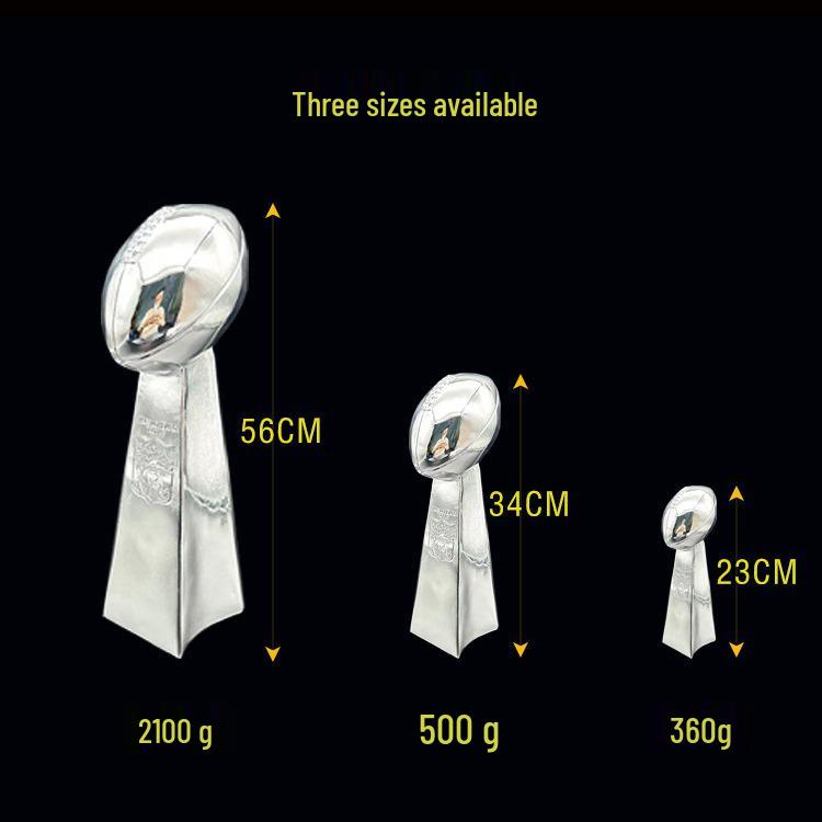 Resin Rugby & NFL Super Bowl Lombardi Trophy Souvenir Ornament