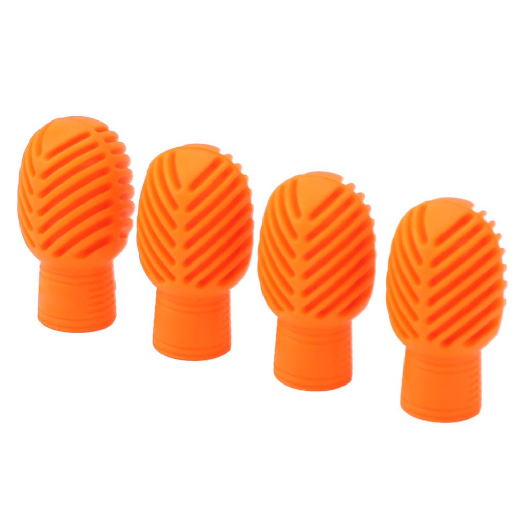 4PCS Drumstick Silent Practice Tip Silicone Stretchable Drum Practice Percussion Tip Grey