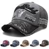 Retro Washed Old Baseball Cap Outdoor Men's and Women's Spring and Autumn Flying Edge Embroidered Bull's Head Dad Sunscreen Cap