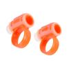 1 Pair Drum Sticks Aid Silicone Finger Controller Jazz Drumstick Control Clip for BeginnersOrange White