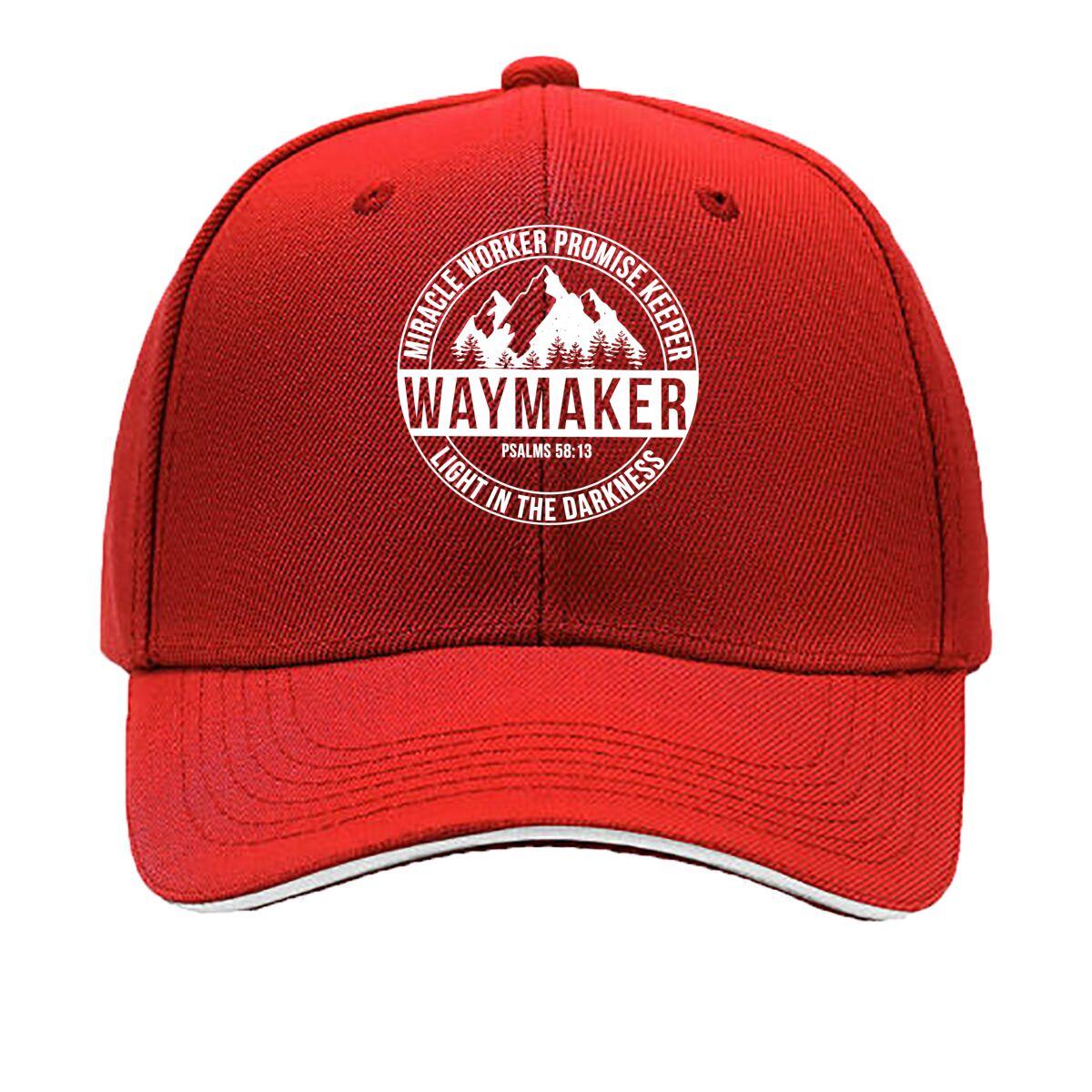 Adjustable Cap with WAY MAKER Print PSALMS Baseball Cap Curved Brim Stylish Unisex Lightwei Sandwich Baseball Cap One Size