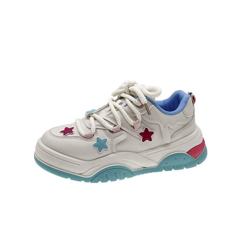 

Бутик женской обуви 2025 года, осень, новые туфли Star Board, женская модная тенденция, женская спортивная обувь для отдыха, белые туфли для женщин 35 зелёный