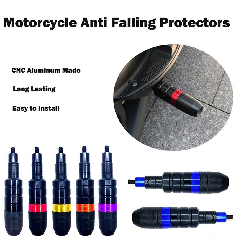 1 para uniwersalnych motocyklowych ram przesuwnych antykolizyjnych ochrona silnika CNC stop aluminium Crash Protect ochraniacze przed upadkiem do otworu gwintowanego 8 mm