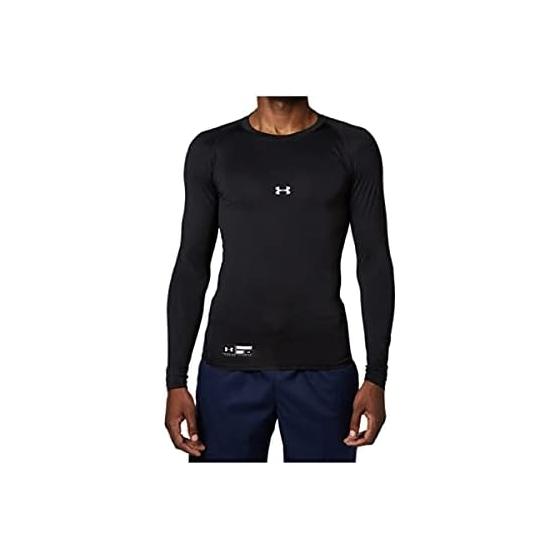 UNDER ARMOR Training Base Layer UA Heat Gear Armor Compression Long Sleeve Crew Neck Shirt Men s
