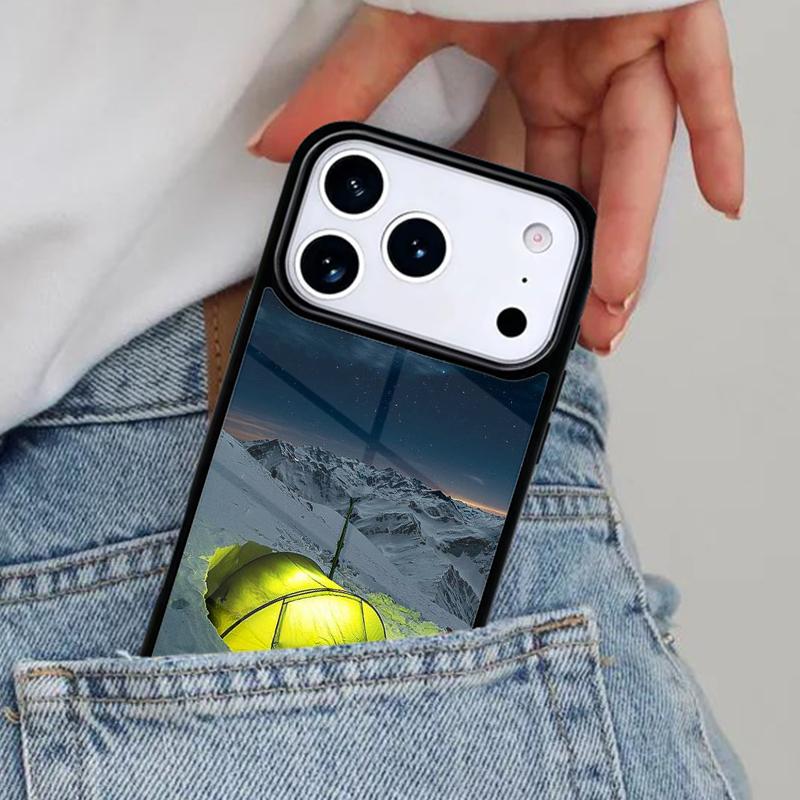 Camping Nature Mountain Phone Case for iPhone 16e 15 14 13 12 17 Pro Max Plus Air 17pro Cover Coque