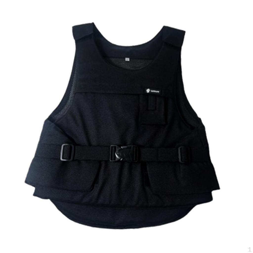 Adjustable Horse Riding Waistcoat for Children, Padded Equestrian Equipment