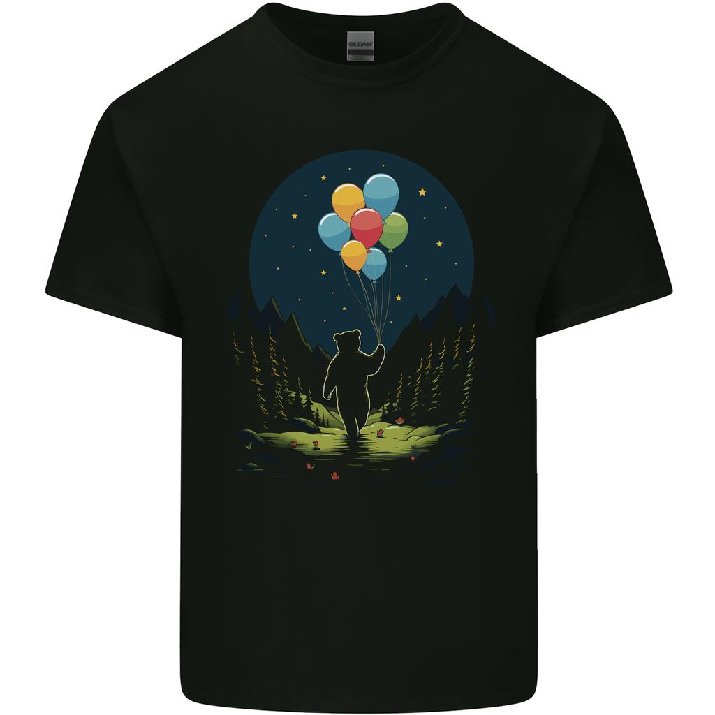 A Teddy Bear Holding Balloons Fantasy Unisexs Light Cotton TShirt