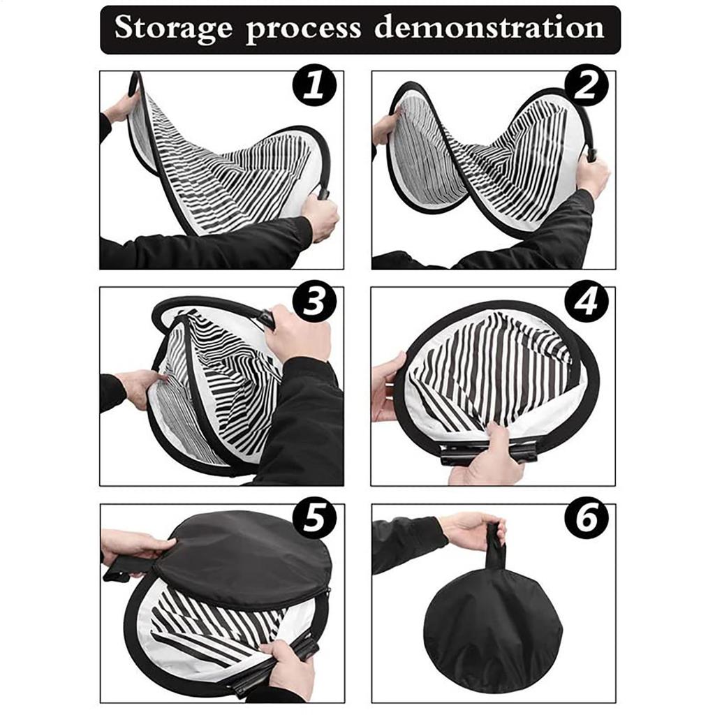 Circular Auto Striped Dent Detecction Board Stripe Light Reflector Board Folding Auto Dent Detecction Board Car Dent Check Tool