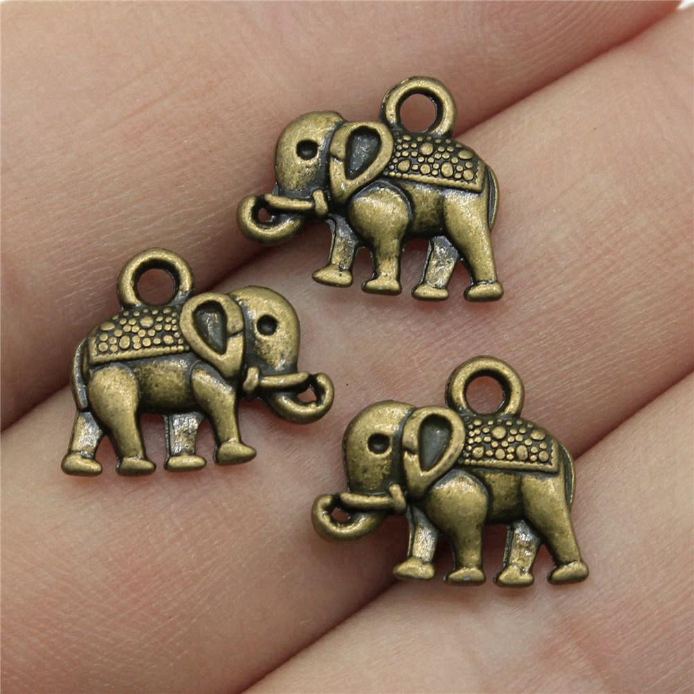 Charms Small Elephant Pendants Kids' Jewelry Materials QC115