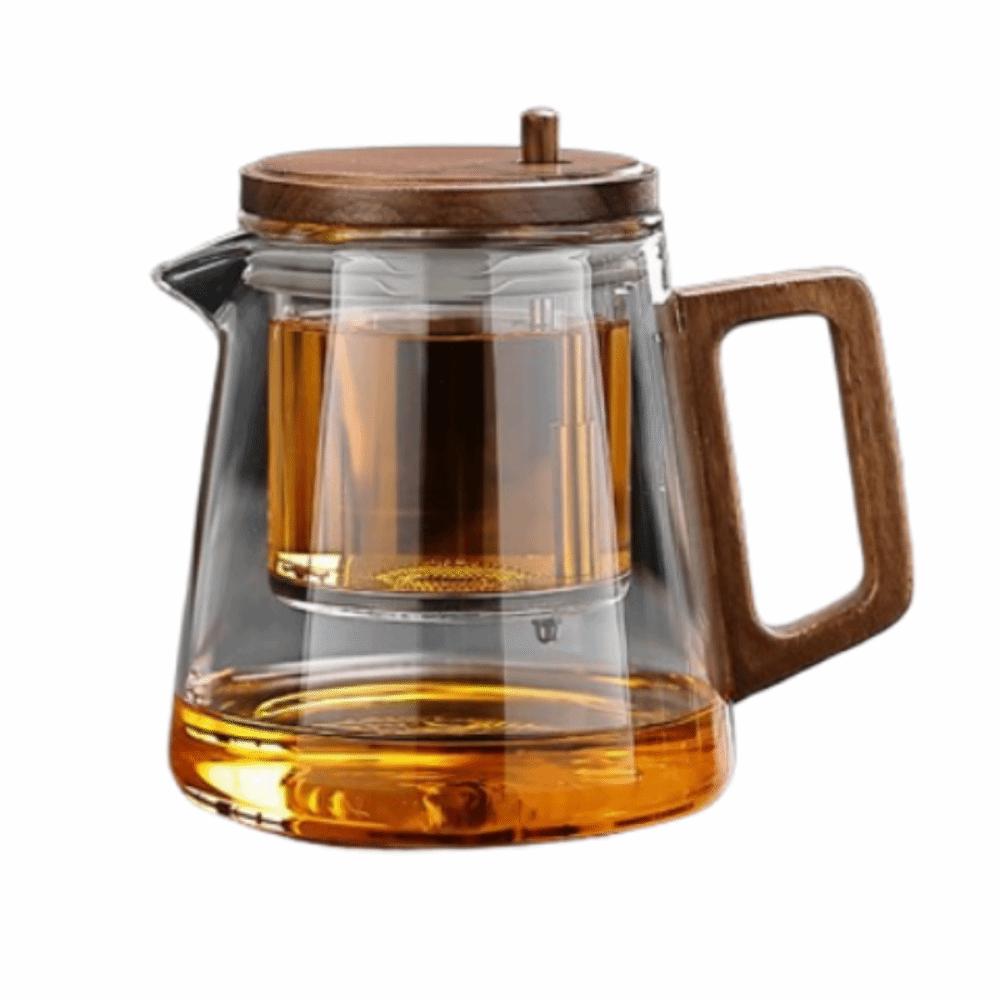 Creative Tea Separation Glass Teapot 650ML One-button Filtering Teapot  Drinkware