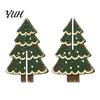 Charming Christmas Party Table Decor Wooden Tree Tabletop Decoration, Rustic 3D Interlocking Ornaments, Vintage Durable Festive Shop Window