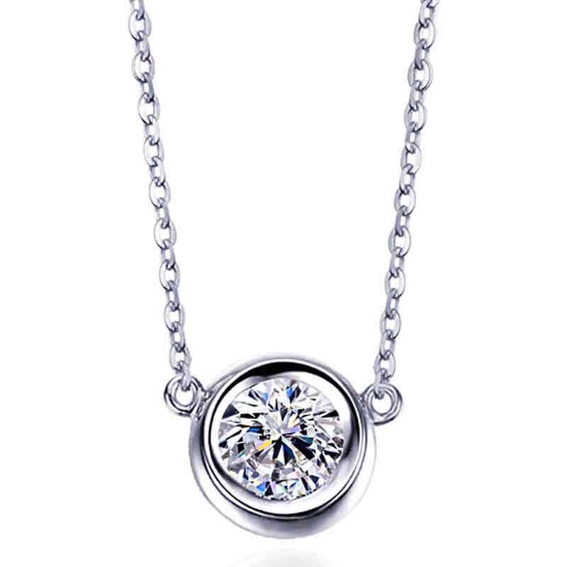 

Beautiful Elegant Womens Rose Gold Plated Rhinestone Clavicle Chain Pendant срібний