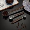 Cucchiaio da Caffè in Acciaio Inossidabile con Manico in Legno Cucchiaio da Tavola Cucchiaino Misurino Legno di Noce Manico Lungo Cucchiai da Caffè Decorazione Caffè
