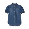Levis Standard Regular Denim Puff Sleeve Short Sleeve Shirt Women Shirts 001BR-0000