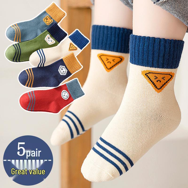 Children's Cartoon Mid-Calf Socks - Multiple Styles, For Boys, Girls, and Babies, Perfect for Autumn/Winter Sports and Students