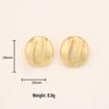 European & American Matte Gold Brushed Stud Earrings - High-End Fashion Simple Earrings