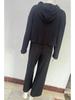 Herbst/Winter 2023 Damen Kapuzensweatshirt & Lange Hose Strickset