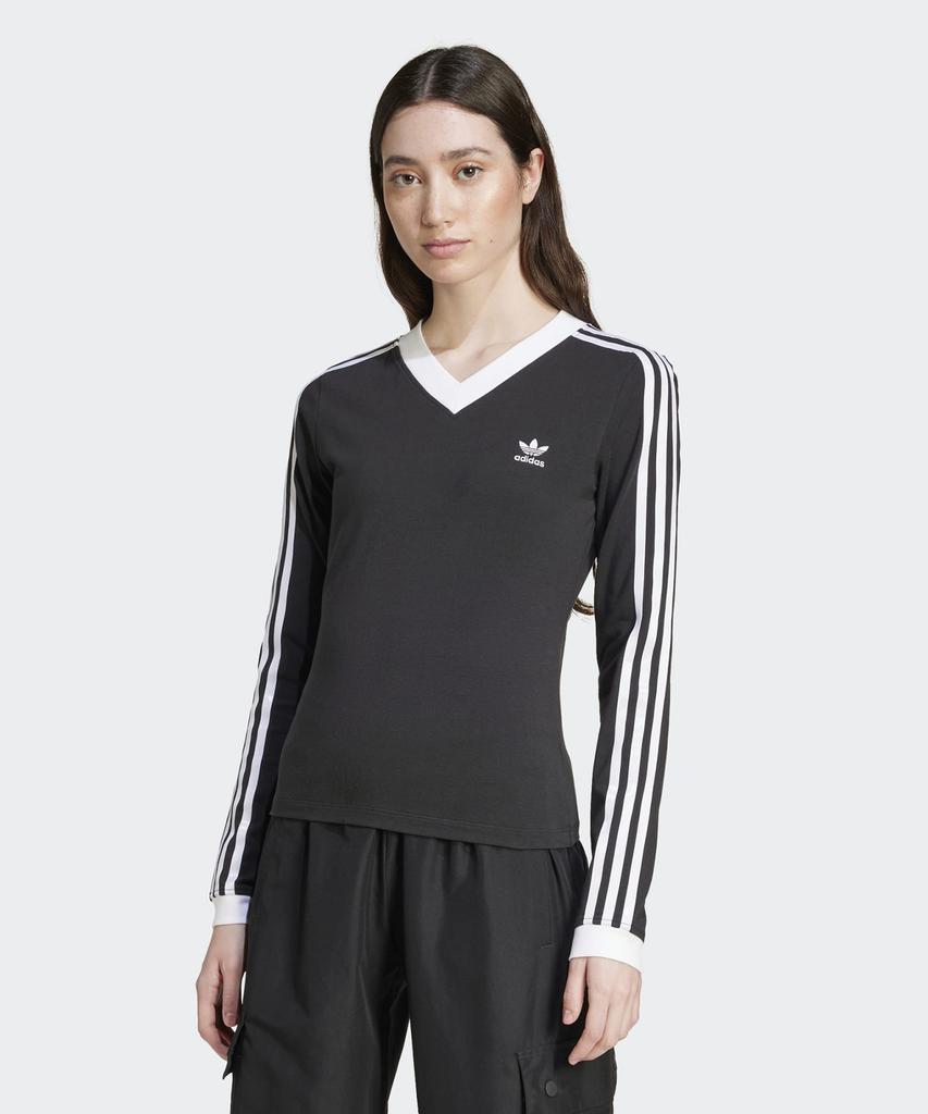 adidas V-Neck Long Sleeve Shirt - Black / Iy7247