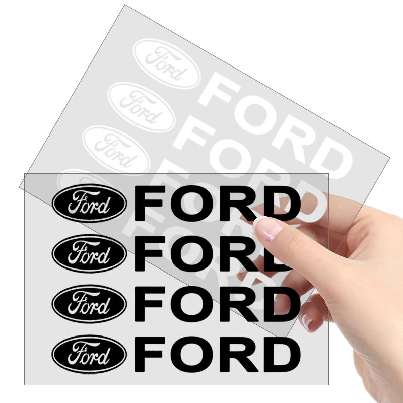 4 ks Samolepka 3D kliky dveří auta Samolepky na pneumatiky a zpětná zrcátka pro Ford Focus Mk2 Mk3 Fiesta Ranger Mondeo S-MAX Kuga Mustang