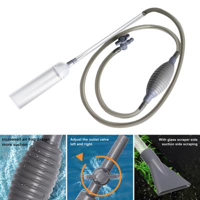 Aquarium Gravel Vacuum Cleaner Fish Tank Water Changer Hand Pump Siphon Vacuum Gravel Sand Cleaning Tool for Small Fish Tank