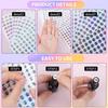 1-200 Consecutive Number Stickers 0.4 Inch Holographic Vinyl Number Stickers Labels Laser Mini Self-Adhesive Number Labels Small Round Removable