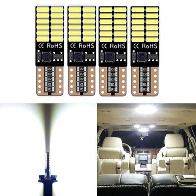 T10 LED White Explosive Light, 4 Pcs, Built-in Canceller, LED T10, Compatible with Vehicle