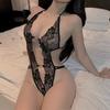 Teddy Sexy Trasparente di Pizzo con Spalline Facilmente Rimovibili e Cavallo Aperto