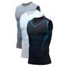 Ärmelloses Kompressionsshirt für Herren Atmungsaktives Netz-Sport-Basisschicht Schnelltrocknendes Athletisches Tanktop für Training Laufen Radfahren