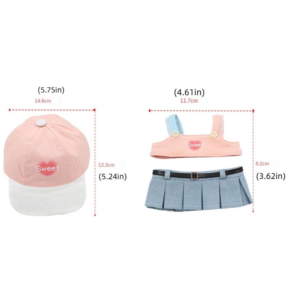 Colorful Hat 20cm Cotton Doll's Clothes Cotton Doll Lolita Outfit Dress  Cotton Doll Accessories