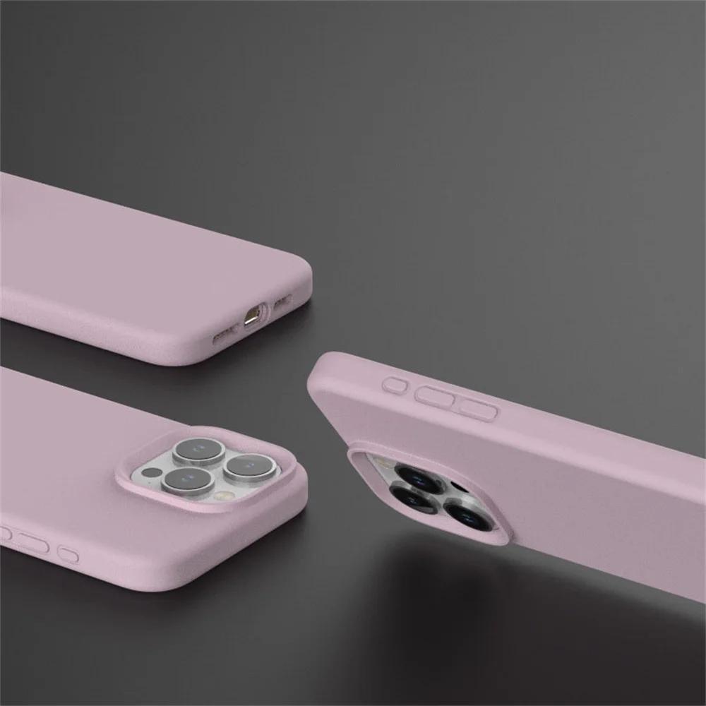 Shockproof Soft Simple Solid Color Phone Case For iPhone 15 13 14 15 Pro Max 12 13 Mini 11 Pro Max Resistant Protection Cover