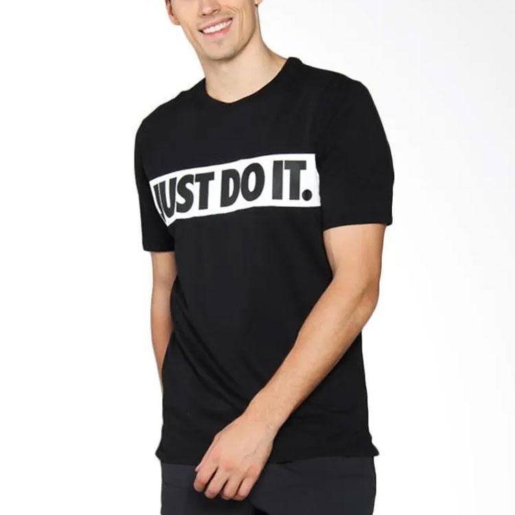 Nike Sportswear Just Do It Knit Crew Neck T-Shirt Men Tops Black 847632-010