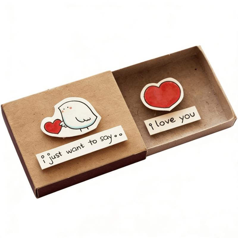 

1Pcs Romantic I Love You Message Gift Handmade Love Box Card For Valentine S Day Anniversary Wedding Surprise For Her/Him as the picture