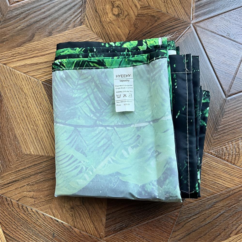 

Гобелен HYEEHY тропические зеленые растения пальмовые листья полиэстеровая ткань для дома гостиная спальня декор настенный декор патио W180 x H180 cm