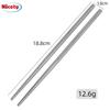 4-Piece Portable Titanium Cutlery Set with Chopsticks and Storage Box for Camping