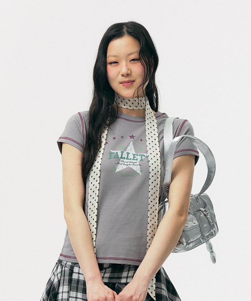 FALLETT Big Star T-Shirt Light Gray