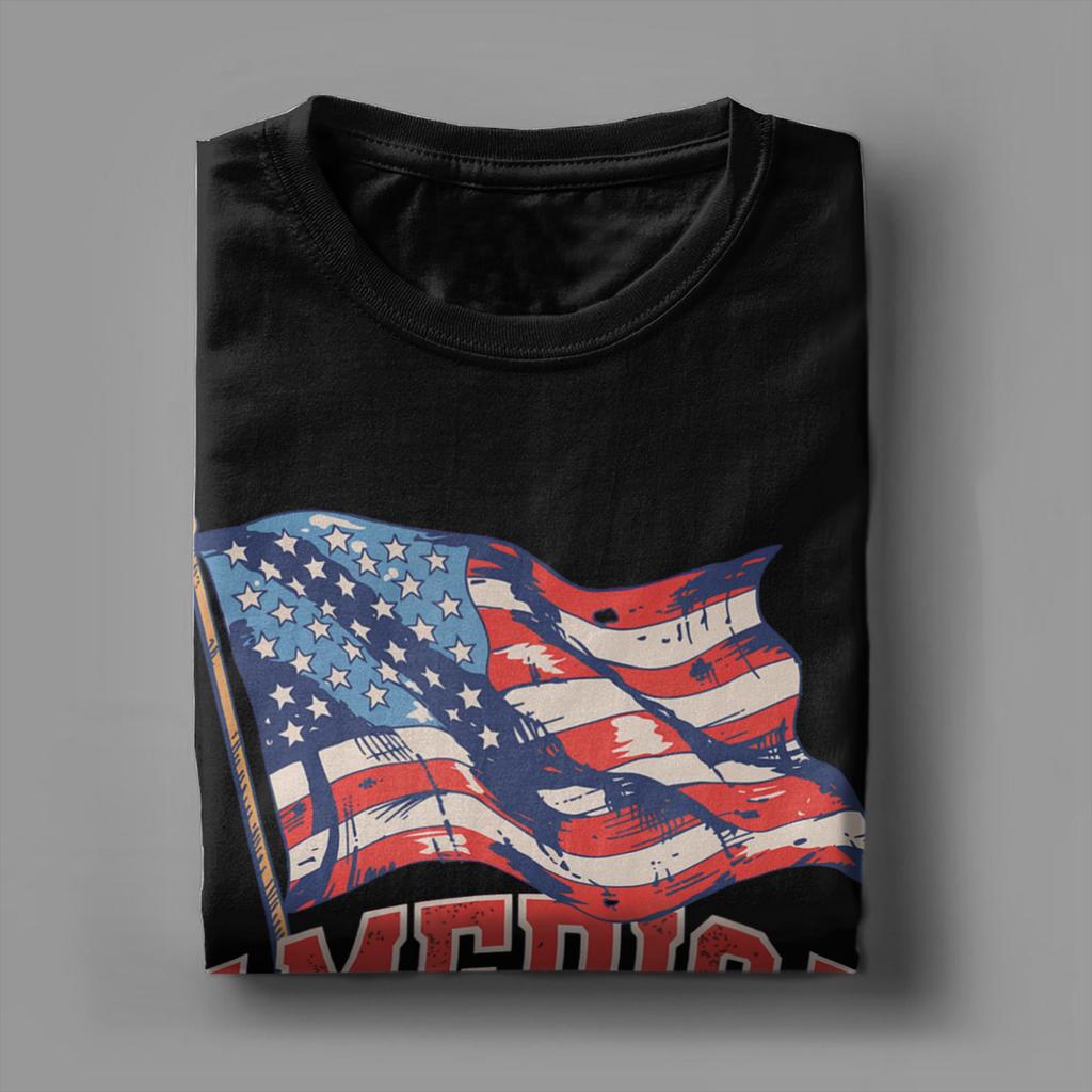 Anniversary USA Cotton TShirt For Unisexs Summer Streetwear T Shirts Crewneck Novelty Tee Shirt Oversized Design Tops