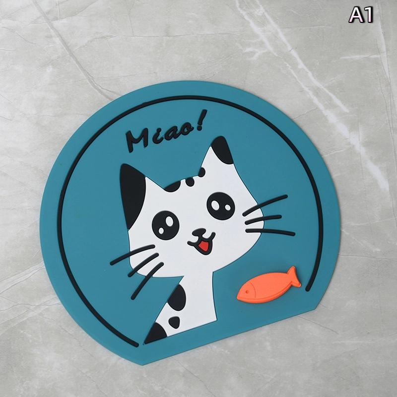 New Sewer Floor Drain Cover Deodorizer Cat Frog Pattern Bathroom Silicone Seal Mat Deodorant Mat Kitchen Toilet Insect-proof Mat