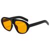 Uv400 Oversized Sunglasses For Women With Grey Polarized Lenses Black Fullframe For Outdoor Sports And Fashion