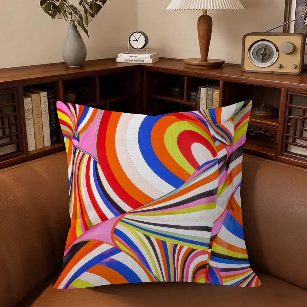 E-Emilio P-Pucci Logo Fashion  Cushion Cover Inches Farmhouse Decor Home Throw Pillow Covers for Couch Decorations